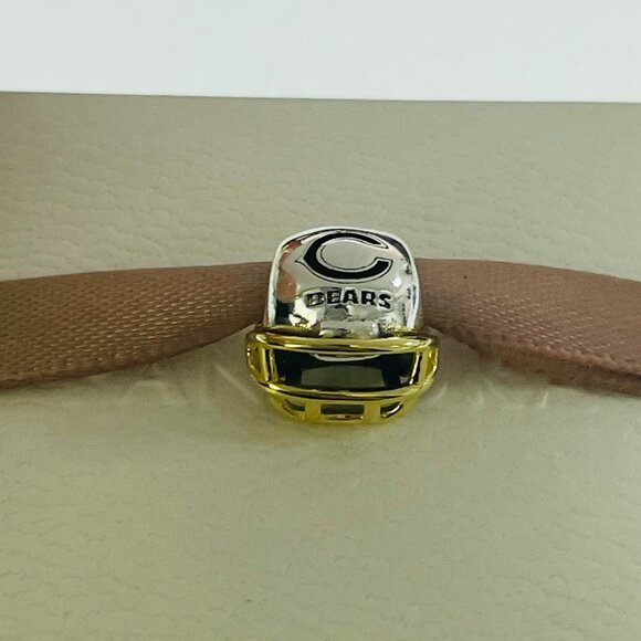 Pandora MLB Football Chicago Bears Sports Helmet Dangle Charm Pendant - Picture 1 of 4